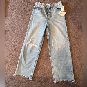 Mother spinner zip sneak chew jeans